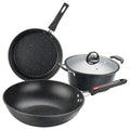 4pcs Non-Stick Enamel Coating Kitchenware Set Seller Household Metal Cookware Frying Pan Soup Pot Pots and Pans for Cooking