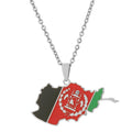 Afghanistan Map Souvenir Keychain Medal Gifts DIY Afghan Key Chain Ornament Bracelet Metal Afghanistan Flag Necklace Afghanistan