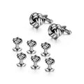 Wholesale Classic DIY 8-Piece Brass Nail Insertion Twist Cufflinks Studs Set Men Casual Shirt-Wedding Engagement Anniversary