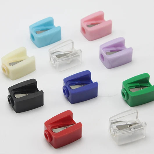 8mm 12mm Custom logo Makeup Plastic Eyebrow Pencil Sharpener Personalized Cosmetic Lip Liner Pencil Sharpener