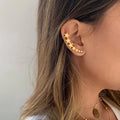Hot Selling Fashion Simple Design Gold Plated Alloy Single Star Shape Stud Earrings for Women Girls