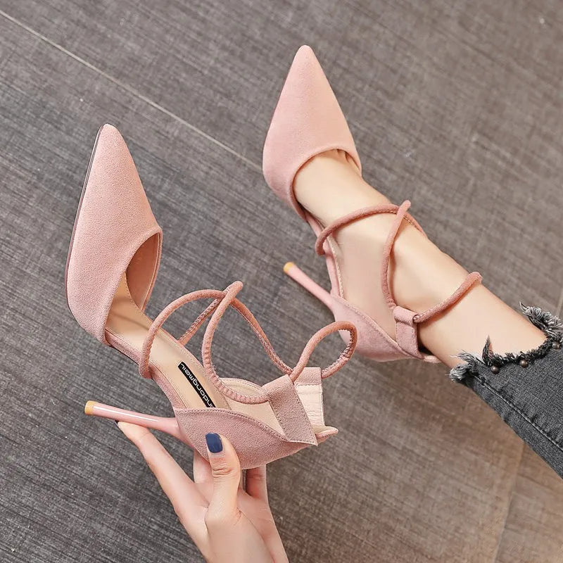 New All-match Temperament Shallow Mouth Ladies High Heels  N531