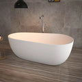 Deep Soaking Freestanding Bathtub White Acrylic Stand Alone Bathtub 2 Person Indoor Morden Free Standing Bath for Hotel Bathroom