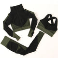 Wholesale Custom Logo Seamless Textured Sports Set Fitness Gym Wear High Waist Long Sleeve Sports Legging Sets Workout Sets
