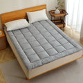Light Grey Thin Mattress Pad with Strap 1-Piece Home Use Comfortable Accessory