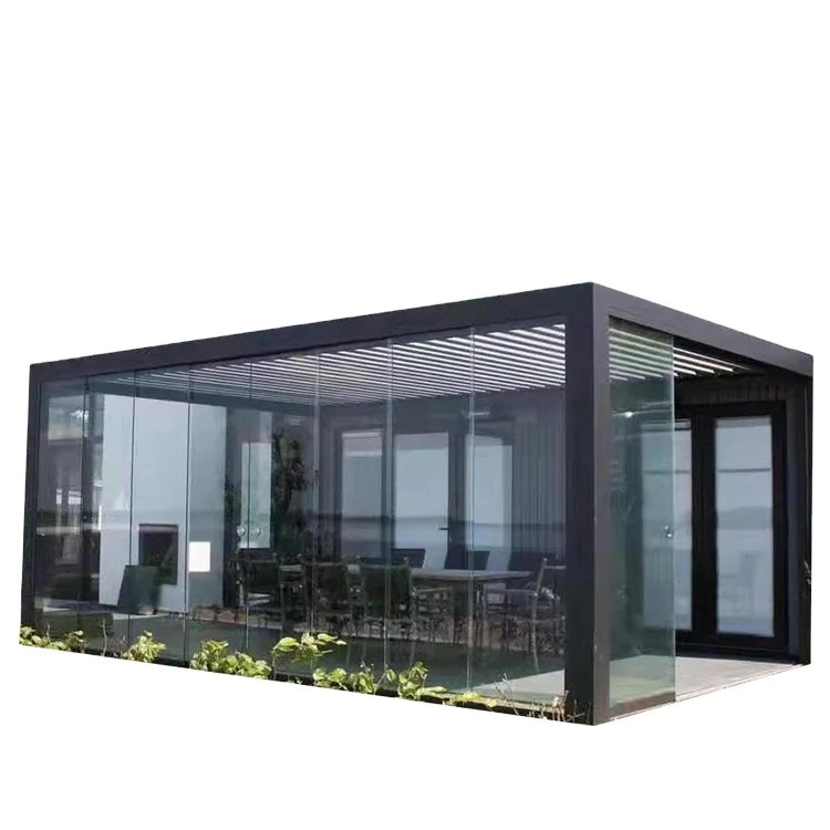 Garden Outdoor Aluminum Louvered Pergola Pavilion Gazebo Pergole Pergula Pergola Modern 3x3 3x4 4x3 4x4 4x5 4x6 6x3 6x4 6x5 6x6m