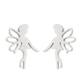 2025 Little Fairy Maiden Earings Cute Stainless Steel Earrings for Women and Children Perfect Gift for Kids Small Ear Studs