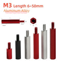 Black/Red/Silver Anodized Aluminum Spacers Screws M3 Female to Male Aluminum Alloy Hexagonal HEX Pillars PCB Threaded Standoff
