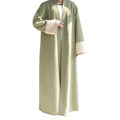 2024 New Fashion Eid Ramadan Everyday Breathable Polyester Abaya Muslim Hijabi Kimono Dress Patchwork Dubai Robe Women Islamic