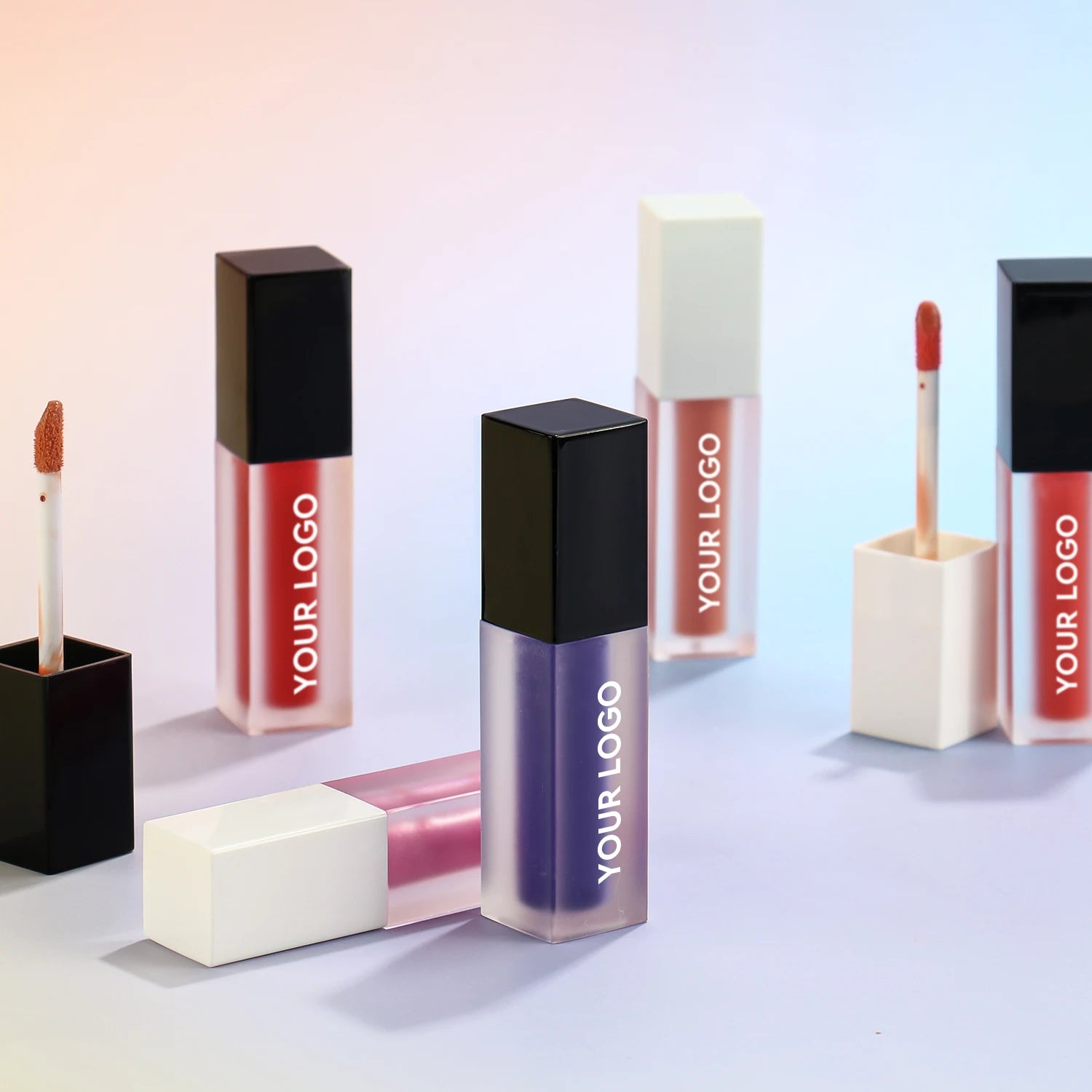 Your logo Lipgloss Vegan Glossy Matte Lip Gloss Containers Lip Gloss Wholesale Bulk