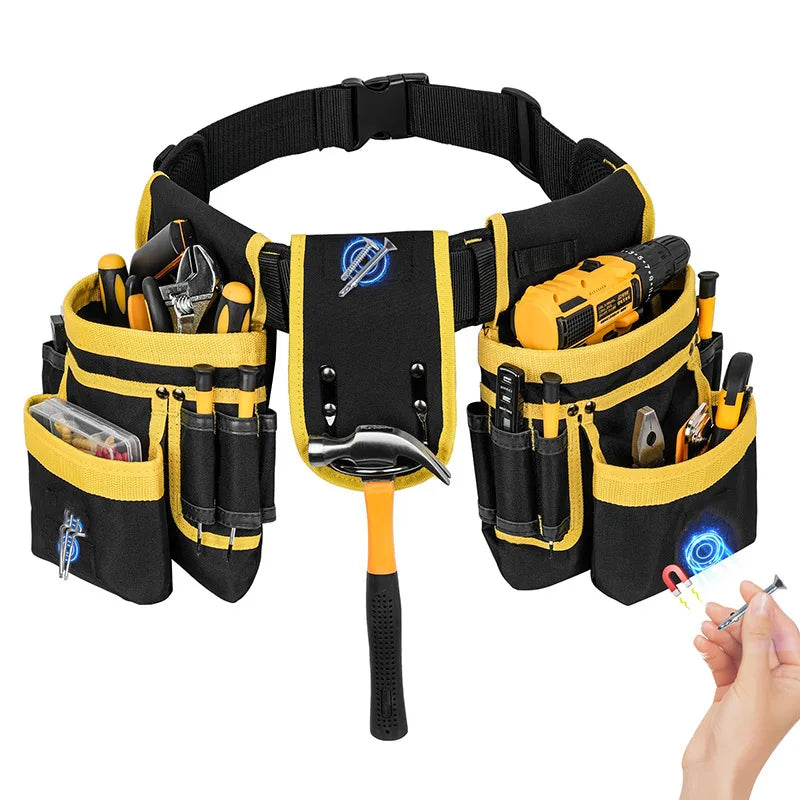 Custom & Electrician Tool Bag Thickened Oxford Cloth Tool Canvas Hardware Waterproof Repair Multifunctional Waist Bag Logo