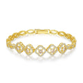 14K 18K Karat Gold Plated Non Tarnish Tennis Bracelet Women Fashionable Wholesale 4 Clover Luxury Unique Hand Bracelet