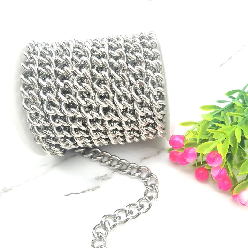 Stainless steel button chain side extension jewelry diy with multi-specification optional spot wholesale