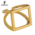 Fine 18k Gold Geometry Rings for Women 925 Sterling Silver Fashion Adjustable Statement Ring Designer Custom Jewelry Wholesale