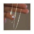 Elegant 14K Gold 0.2 Ct Diamond Necklace S925 Sterling Silver Diamond Solitaire Necklace for Women