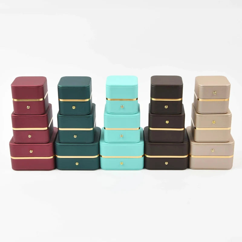 Bracelet Luxurious Leather Jewelry Earring Box Jewelry Packaging Bangle Package Box Jewelry Ring Wedding Packaging Jeweler Box