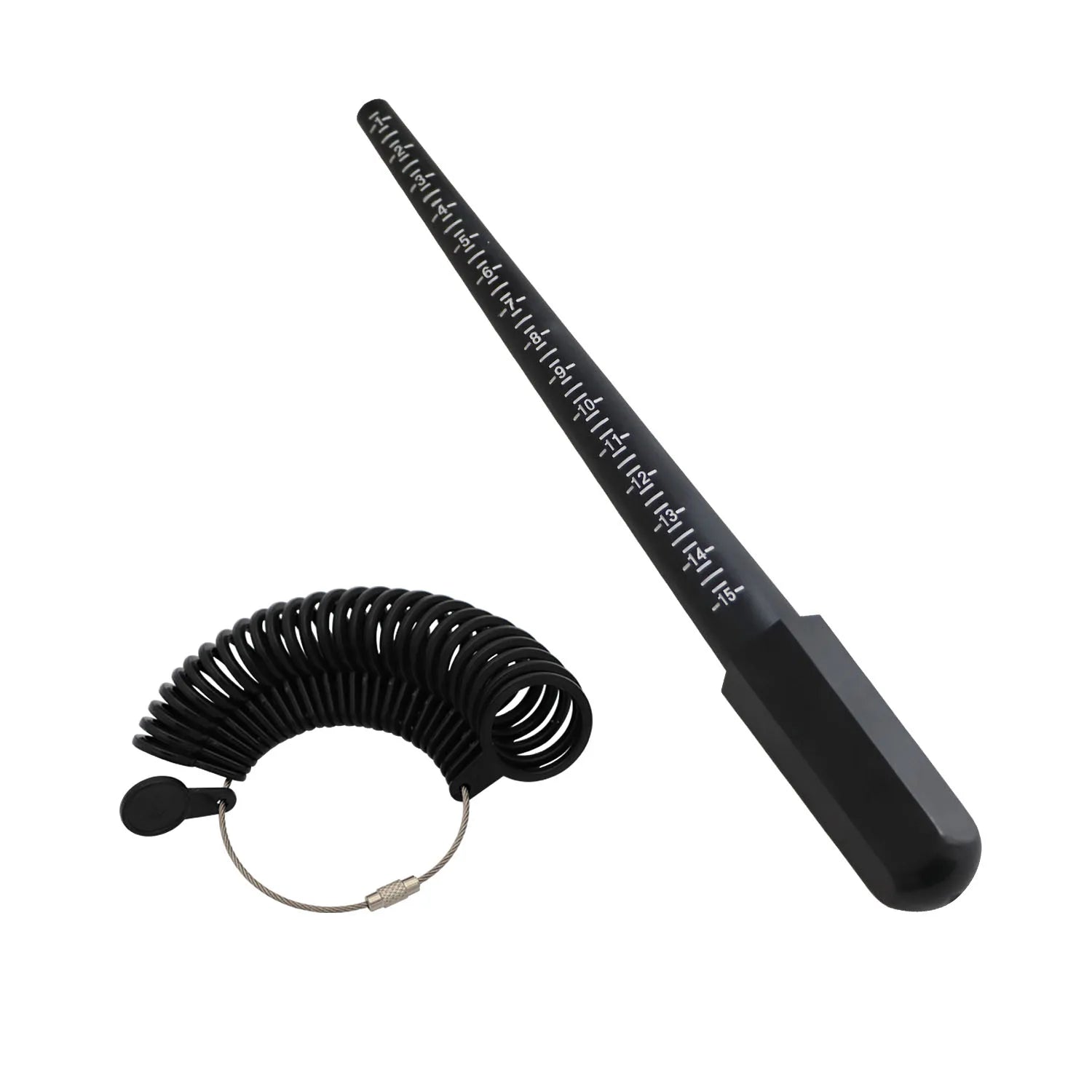 US Plastic Ring Sizer Mandrel and Finger Size Gauge Set Jewelry Making Measurement Tool