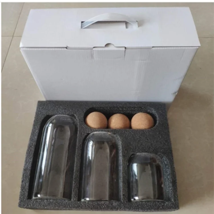 Handmade 3pcs Food Grade Glass Storage Jar Set for Kitchen Spice with Gift Box