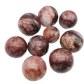 Natural Polished Quartz Ball Golden Healer Quartz Fire And Ice Red Hematoid Quartz Crystal Sphere