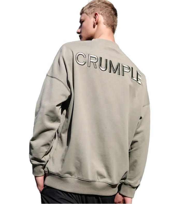 Mans Casual Custom Crewneck Oversized Hoodie Fleece Cotton Unisex 3d Embroidered Sweatshirts Heavy Weight 100% Cotton