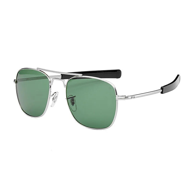 Classic Pilot American Optical Gold Full Rim Metal Unisex Sunglasses with UV400 Protection