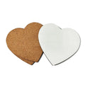 Factory Outlet Anti Slipper OEM Personalized Logo Heart Cork Coaster Sublimation MDF Heart Coaster