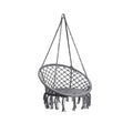 Handwoven Cotton Rope Hammock Swing Chair Handmade Knitted Macrame Hanging Hammock Chair for Indoor and Outdoor Use