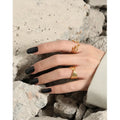 Rainbowking Niche Design Sense Cold Wind Minimalist Versatile Flow Texture S925 Sterling Silver Fine Jewelry Ring for Women