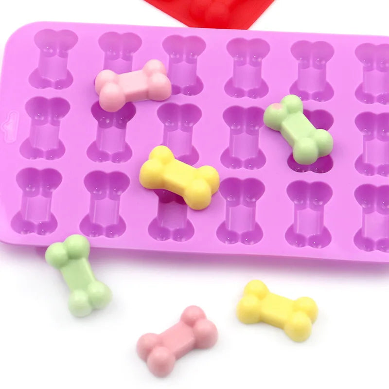 18 Cavities Dog Bone Birthday Cake Mold Custom Cake Mold Bone Non-stick Silicone Mold