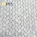 Leaf Pattern Carrara White Marble Honed Surface Tiles