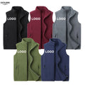 Wholesale Custom Logo Blank Corporate Office Staff Team Uniform Vest Winter Polar Fleece Vest With Fleece  for Men Work Wear