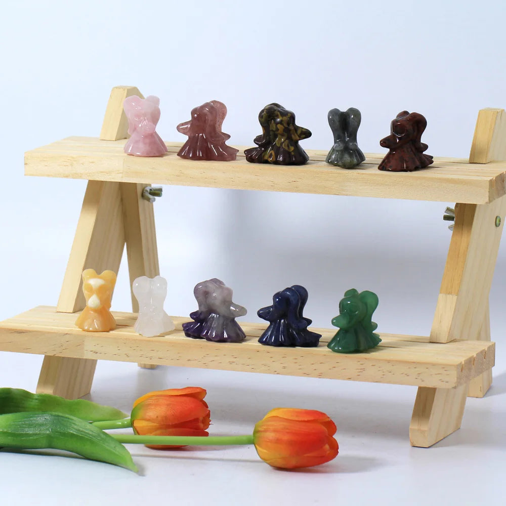 Ghost Dog Carving Crystals Wholesale Bulk Healing Stones Spiritual Meditation Crystal Animal Carving for Fengshui Ornaments