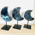 Wholesale Natural Crystal Moon Carving Labradorite Carved Moon for Decoration