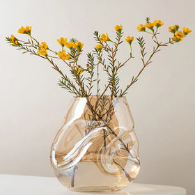 Hot Selling Nordic Special Design Irregular Modern Luxury Creative Water Fresh Flowers Glass Vase