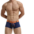Hot Sales Men's Knitted Nylon Boxer Briefs Summer Large Size Breathable Elastic Waist Logo Customizable Wholesale Underwear