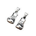 SS8-637P-Right Steel Soldier Hiphop Necklace Stainless Steel Sport Left Hand Boxing Glove Pendant