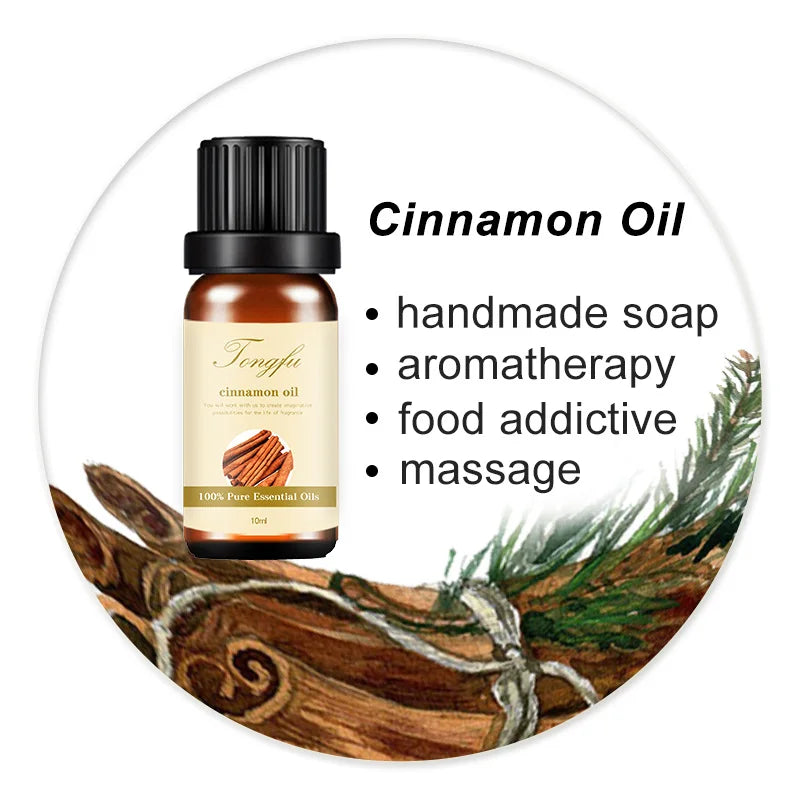 High Quality Pure Natural Therapeutic Grade Cinnamon Oil Essential for Perfume Aromatherapy Massage Body Care-for Skin Hair Care