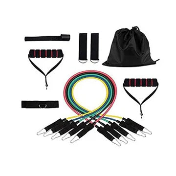 Exercise Bodybuilding 11 Suits Resistance Bands Fitness Tension Rope for Good Shape