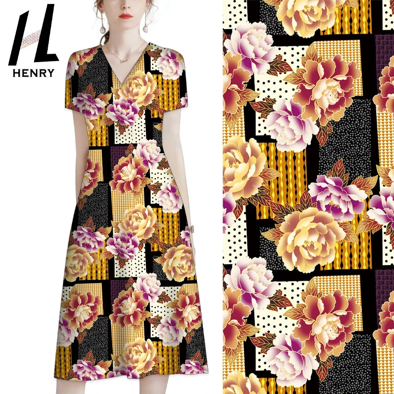 Low Moq Custom Pacific Island Hawaii Micronesia Style Floral Printed 100% Viscose 30S 40S Rayon Spun Fabric for Dress Skirt