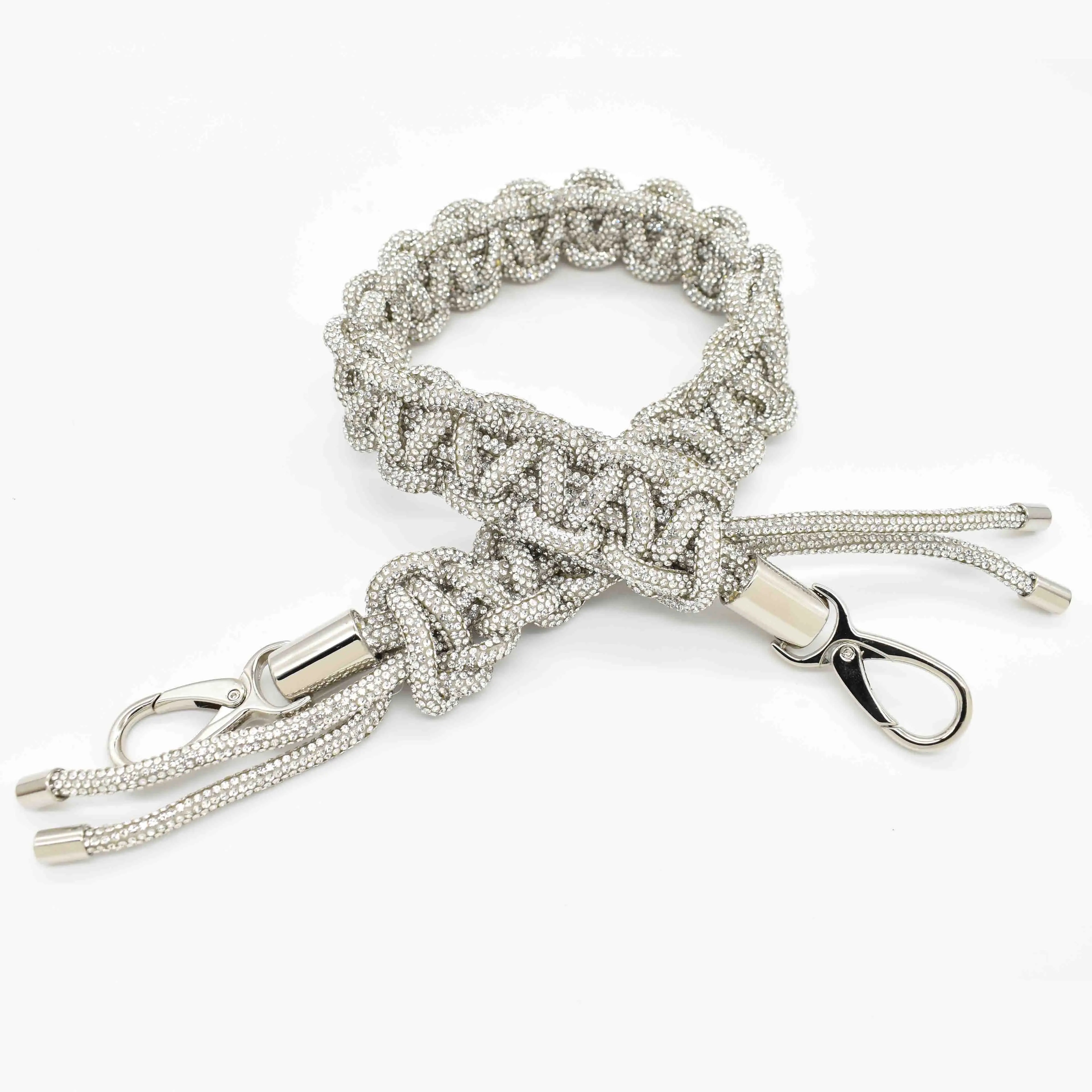 New Custom Luxury Crystal Handbag Strap Replaceable Rhinestone Shoulder Strap