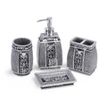 4pcs Bathroom Accessories Ceramic Printed Luxury Bathroom Set Soap Dispenser Mouthwash Cup