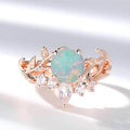 Sterling Silver Bezel Setting Wedding Ring with Real Opal Galaxy Stone Ethiopian Gemstones