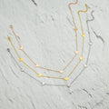 Multi-Heart Cute Love Choker Necklace Stainless Steel Link Chain Fashion Jewelry with Gold Plating for Parties