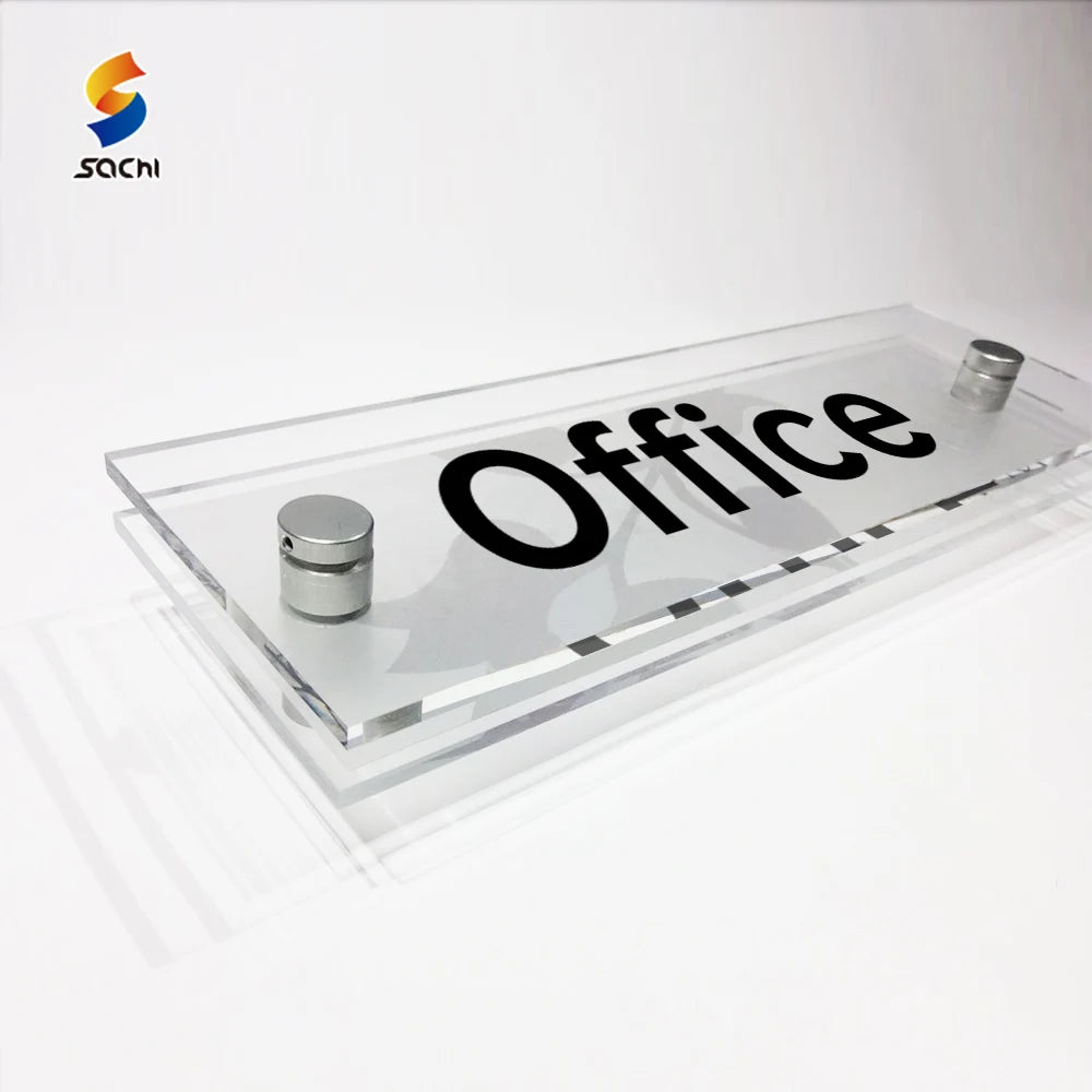 Custom Acrylic Signs Logo Office Door Plate Signage Hotel Door Signs Business Sign Acrylic Wall Plaque Door Signage for Office