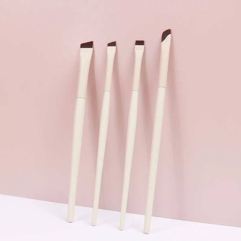 4pcs Wholesale Makeup Brush Tools High-end Ultra Fine Thin Flat Angled Flat Eye Brushes Flat Eyeliner Brush With Private Label