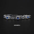 Customized Luxury 925 Silver 5A Zircon Sapphire Bracelet Women Tennis Bracelets Valentine's Day Anniversary Gifts