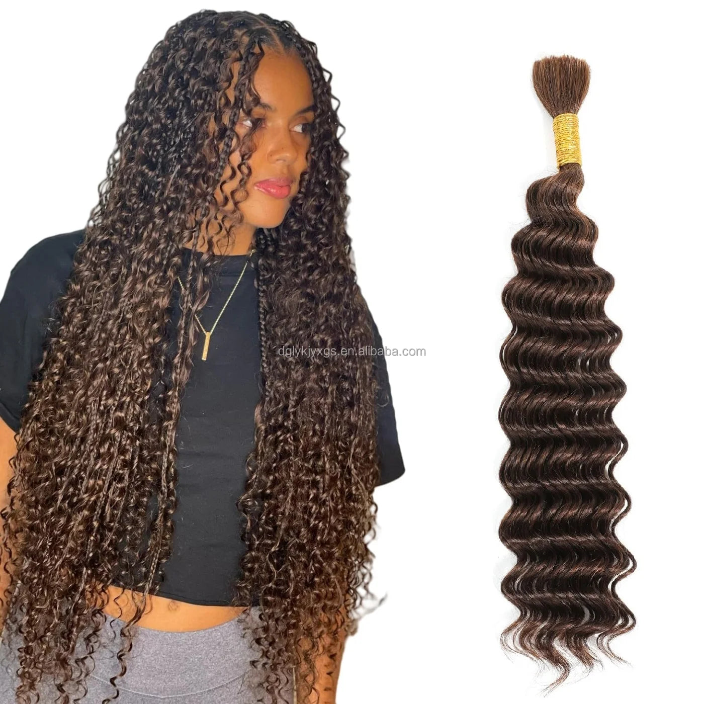 Hot Sales 22inch 30inch Synthetic Deep Twist Boho Curls Crochet Hair Extensions Hair Bulk Deep Wave Crochet Hair Kinky Curly Wig