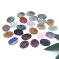 Natural Crystal 7 Chakras Gemstone Worry Stone Massage Healing Energy Rose Quartz Worry Stones for Thumb Massage
