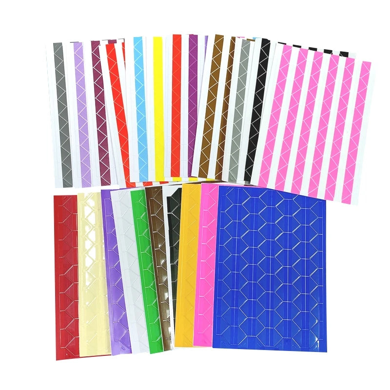 102pcs/sheet Vintage Triangle Stickers Multicolor Scrapbooking Stickers PVC Waterproof Decoration for Pictures Photos