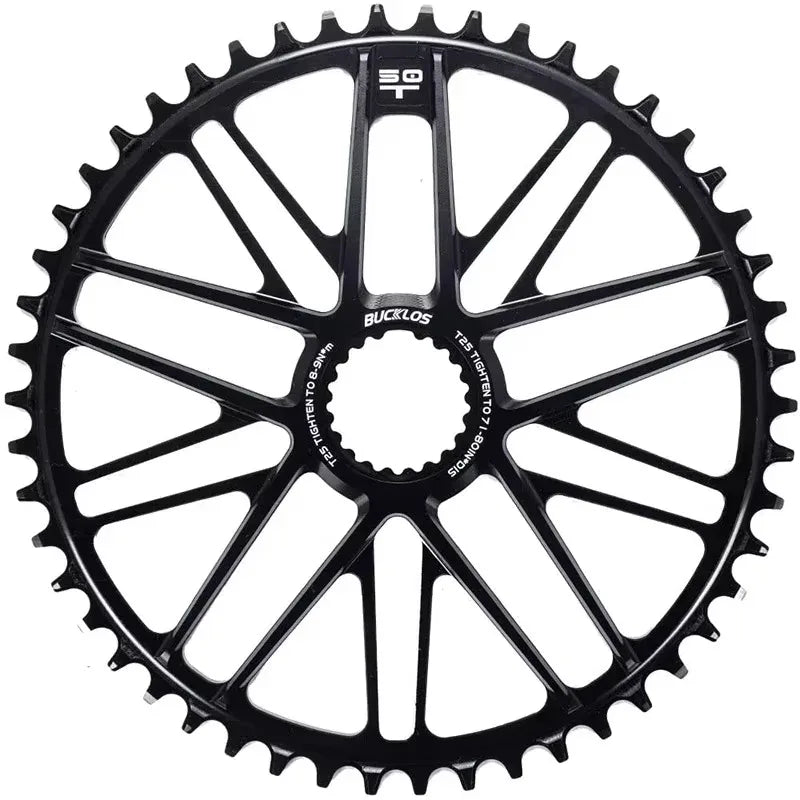 BUCKLOS Bicycle Sprocket 50T CNC Aluminum Alloy Bicycle Sprocket Road Gravel Accessories for Direct Mount Bicycle Parts